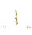 Argola LBS & Kessy Folheado Pendente Figa Com Pedras - 3cm