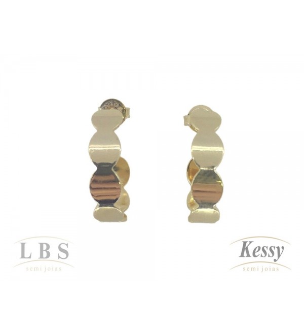 Argola LBS & Kessy Folheado - 2cm