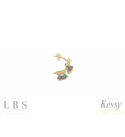  Argola LBS & Kessy Folheado Borboleta + Pedras - 1,5cm 