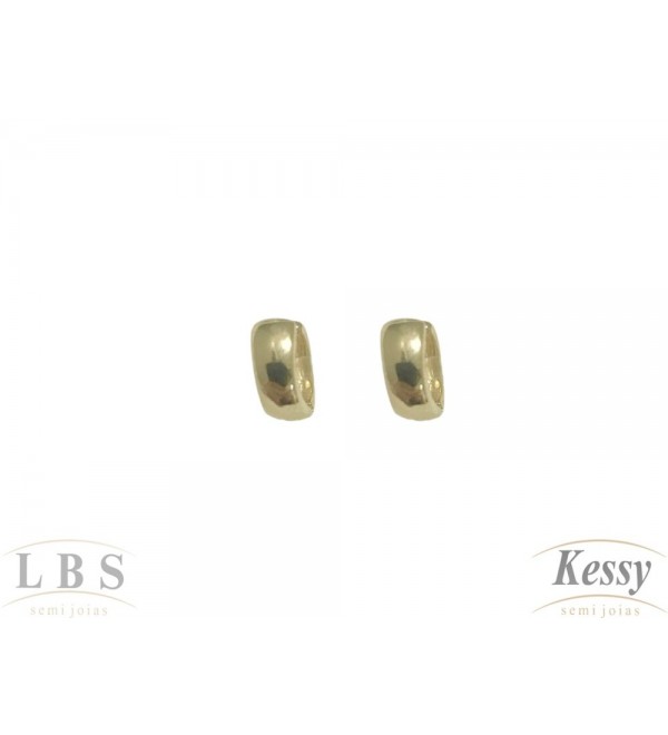 Argola LBS & Kessy Folheado - 1cm