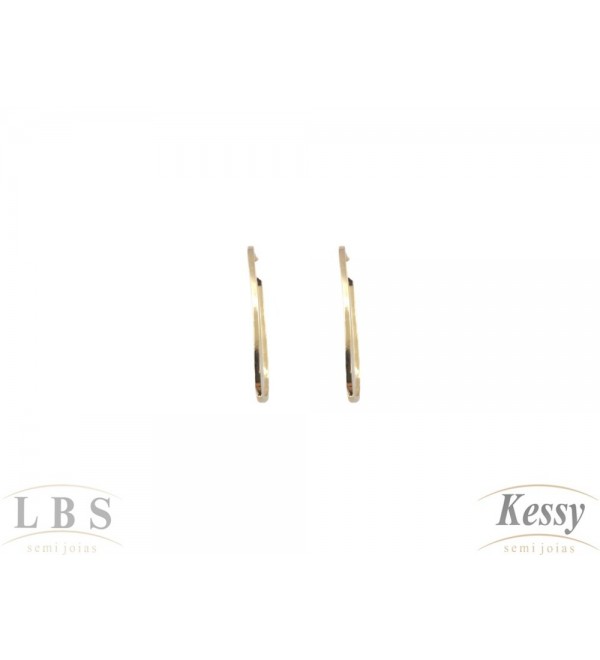 Argola LBS & Kessy Folheado - 3,5cm