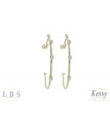 Argola LBS & Kessy Folheado Com Pedras - 3cm