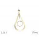 Brinco LBS & Kessy Folheado Pendente Gota + Argola - 7,5cm