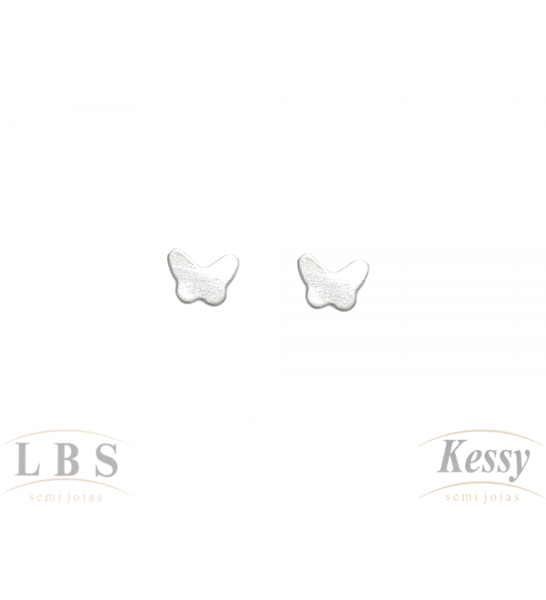 Brinco LBS & Kessy Prata Borboleta - 0,5cm