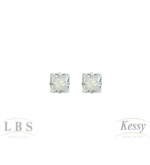 Brinco LBS & Kessy Prata Pedra - 0,6cm
