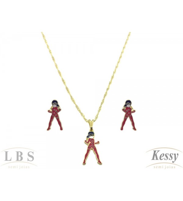 Conjunto Infantil LBS & Kessy Folheado Ladybug 