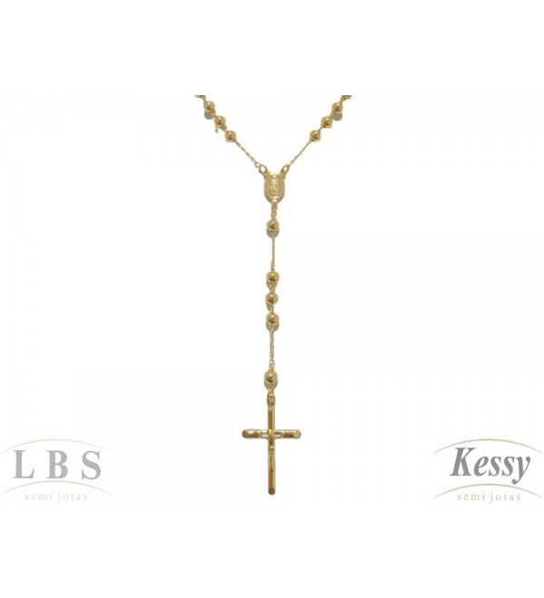 Terço LBS & Kessy Folheado - 60cm