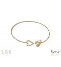 Bracelete LBS & Kessy Folheado Menina + Coração