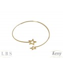 Bracelete LBS & Kessy Folheado Estrelas