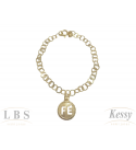 Pulseira Infantil LBS & Kessy Folheado Fé - 15cm 