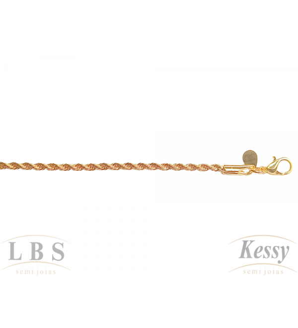 Pulseira LBS & Kessy Folheado Torçal - 18cm Ajustável 