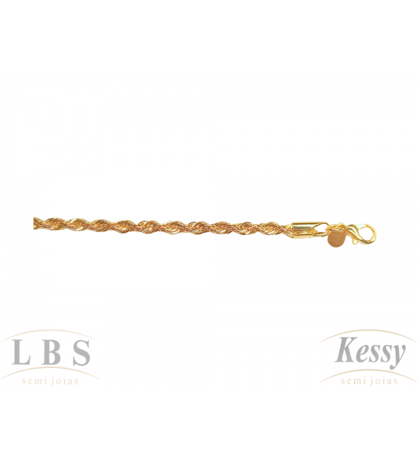 Pulseira LBS & Kessy Folheado Torçal - 18cm 