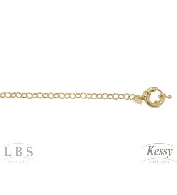 Pulseira LBS & Kessy Folheado Elo Português - 18cm