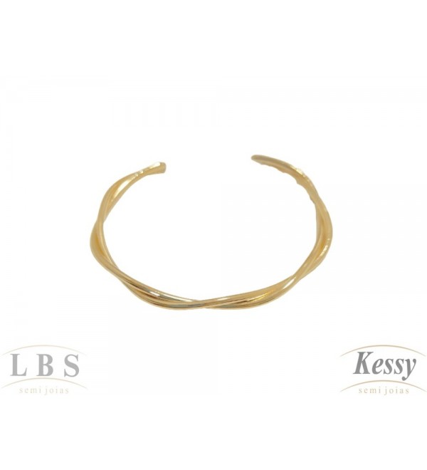 Bracelete LBS & Kessy Folheado Torcido