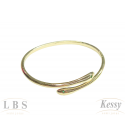 Bracelete LBS & Kessy Folheado Cobra + Pedra Verde