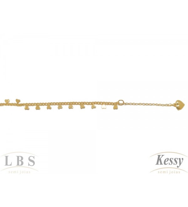 Tornozeleira LBS & Kessy Folheado Corações - 25cm
