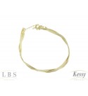 Pulseira LBS & Kessy Folheado Trançada - 18cm Ajustável