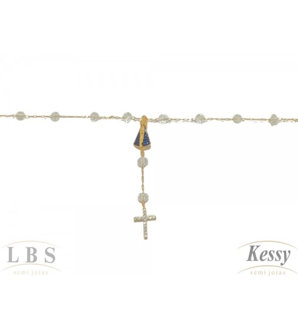 Pulseira Terço LBS & Kessy Folheado - 20cm 