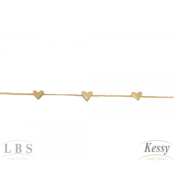 Tornozeleira LBS & Kessy Folheado Coração - 25cm 