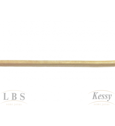 Pulseira LBS & Kessy Folheado Cobra - 19cm Ajustável