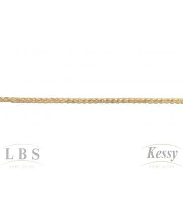 Pulseira LBS & Kessy Folheado Trançada - P - 19cm Ajustável