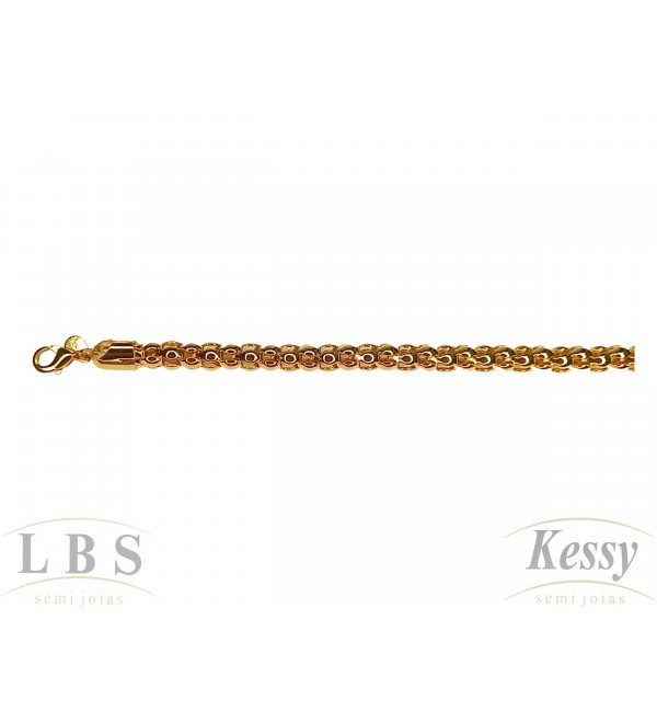 Pulseira LBS & Kessy Folheado Corrente - 19cm Ajustável