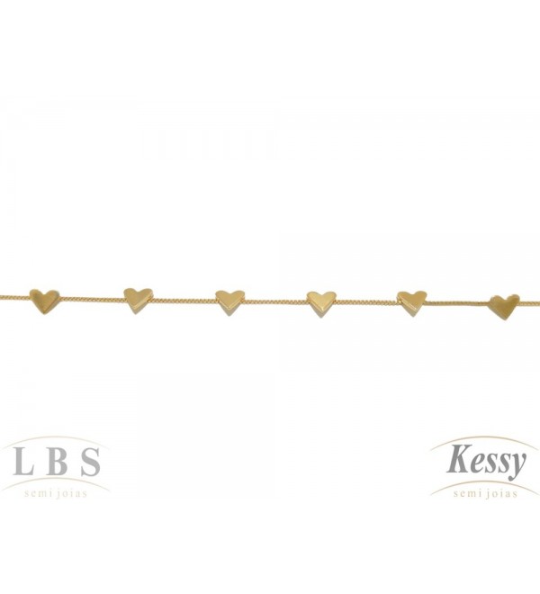 Tornozeleira LBS & Kessy Folheado Coração - 25cm 