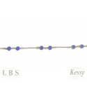 Pulseira LBS & Kessy Folheado Com Pedras Cores - 19cm 