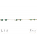 Pulseira LBS & Kessy Folheado Com Pedras Cores - 19cm 