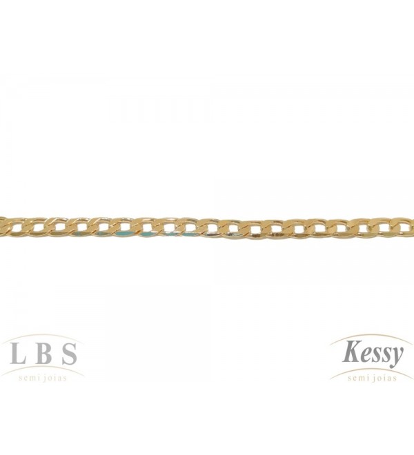 Pulseira Masculina LBS & Kessy Folheado - 21cm