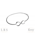 Bracelete LBS & Kessy Prata Infinito 