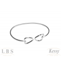 Bracelete LBS & Kessy Prata Coração
