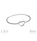 Bracelete LBS & Kessy Prata Coração 