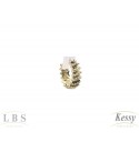 Argola LBS & Kessy Folheado Trabalhada - 1,3cm