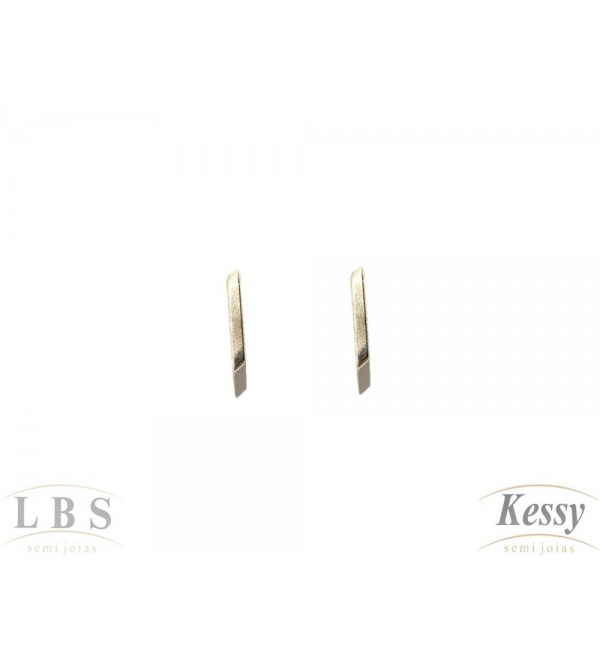 Argola LBS & Kessy Folheado Losango - 2,5cm