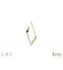 Argola LBS & Kessy Folheado Losango - 2,5cm