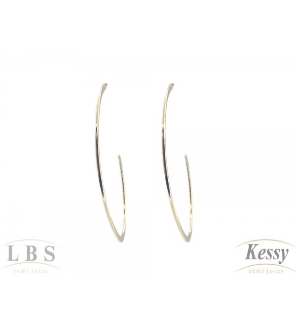 Argola LBS & Kessy Folheado - 7cm