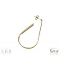 Argola LBS & Kessy Folheado - 4,5cm