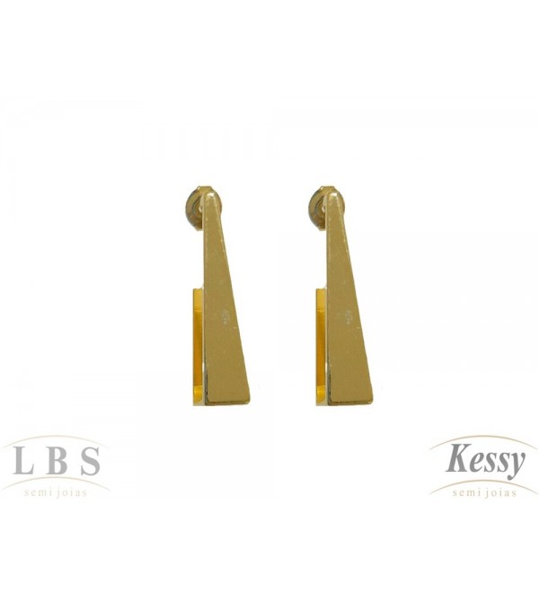 Argola LBS & Kessy Folheado - 2,5cm