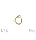 Anel LBS & Kessy Folheado Círculo Vazado + Micro Zircônia
