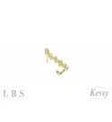 Brinco Ear Cuff LBS & Kessy Folheado Pedra - 2,2cm 